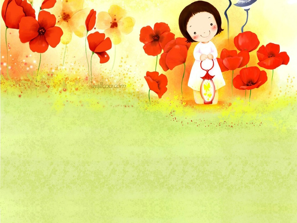 壁纸1024×768韩国插画名家