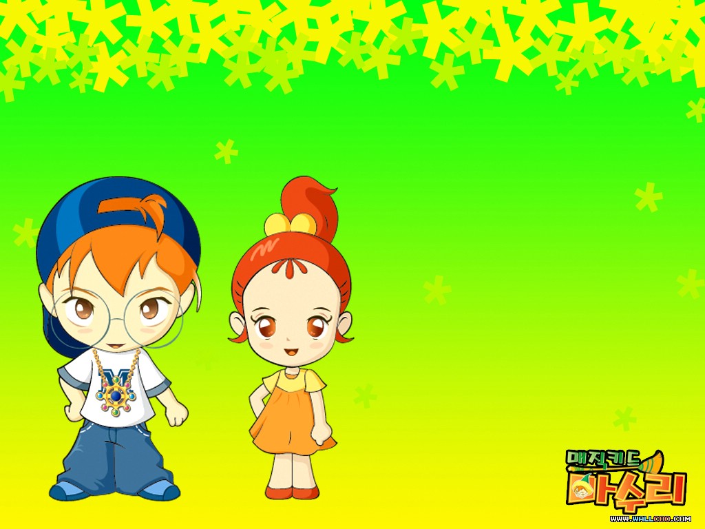 韩国卡通壁纸 Magic Kid 魔法校园 韩国卡通魔