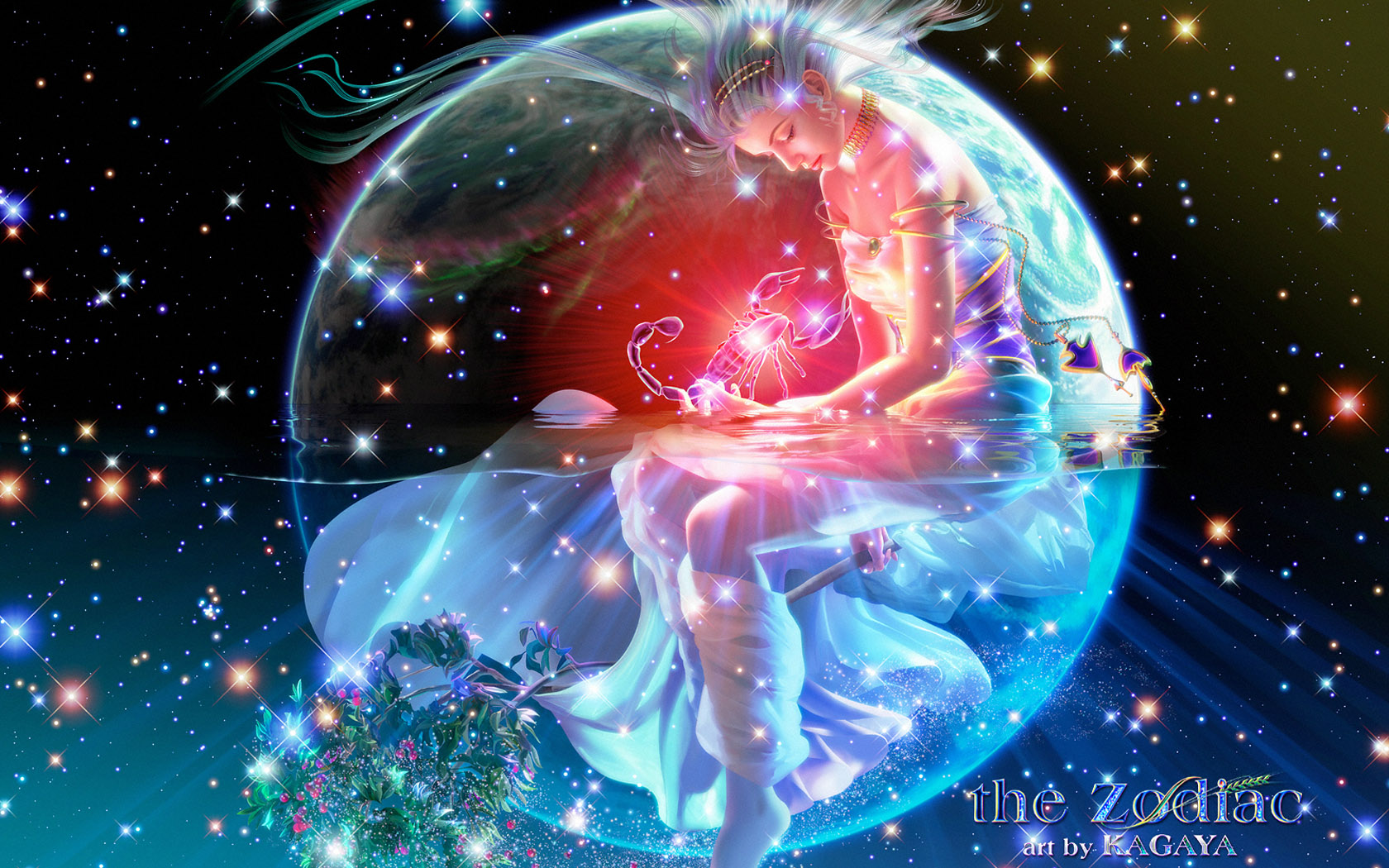 KAGAYA 加贺谷穣画集 12星座 THE ZODIAC KAGAYA 12星座壁纸 天蝎座 Desktop Wallpaper of KAGAYA zodiac Art