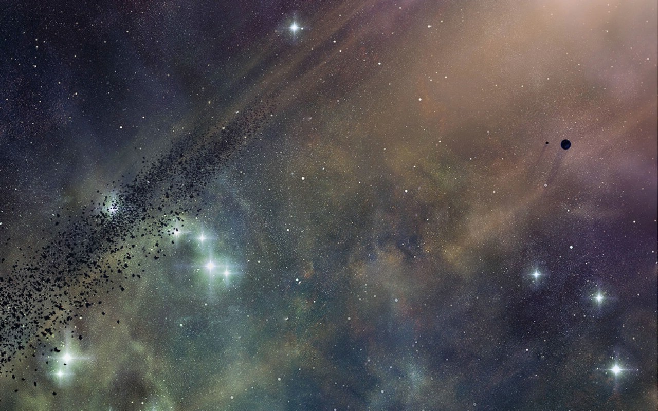 星空|宇宙星空高清壁纸|3200x1200像素图片