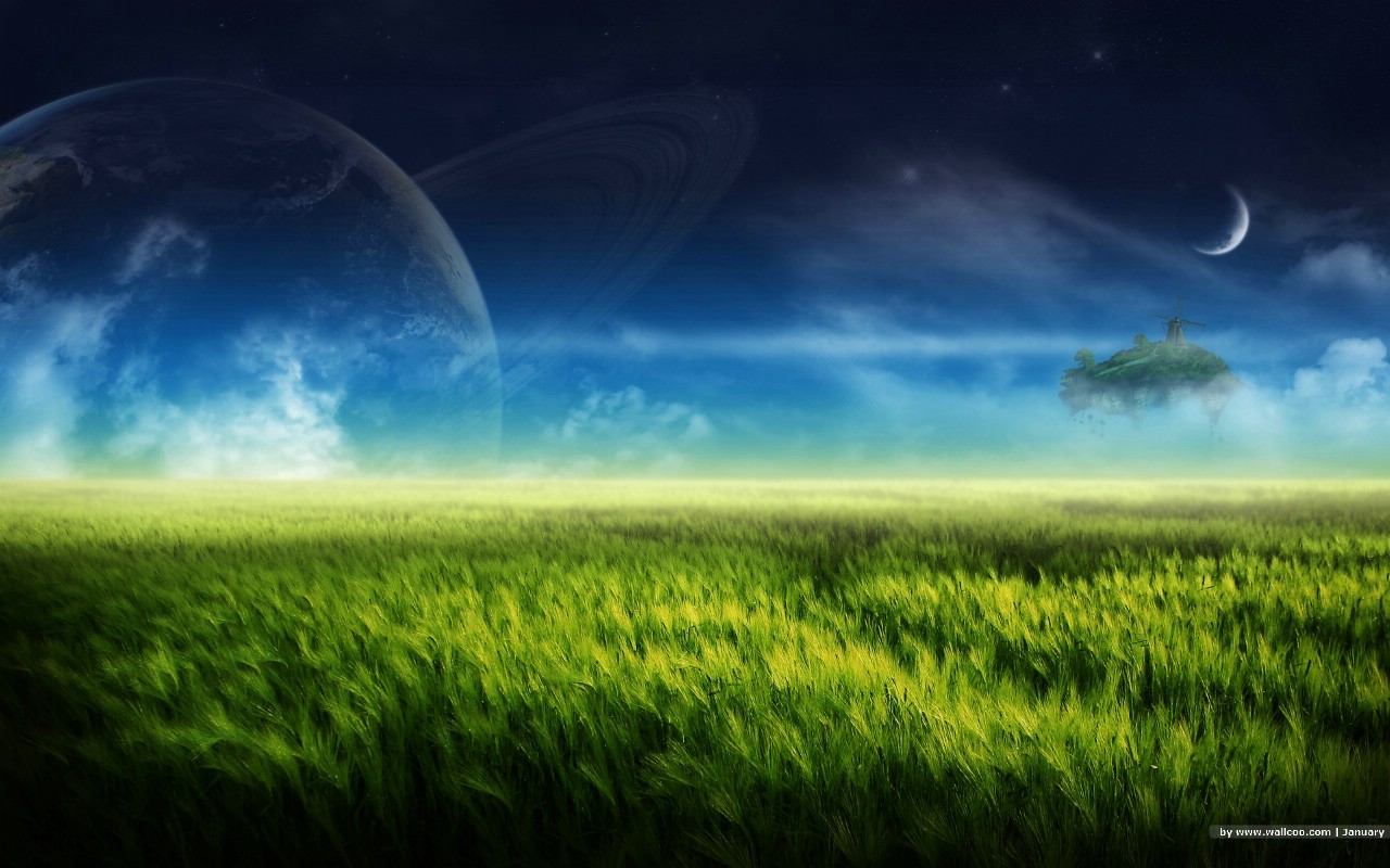 壁纸1280×800<em>电脑合成</em>风景 Digital Landscap