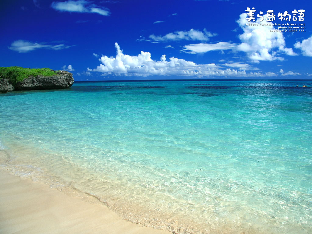 日本冲绳岛海滩桌面 Japan Travel Okinawa Beach Vacation