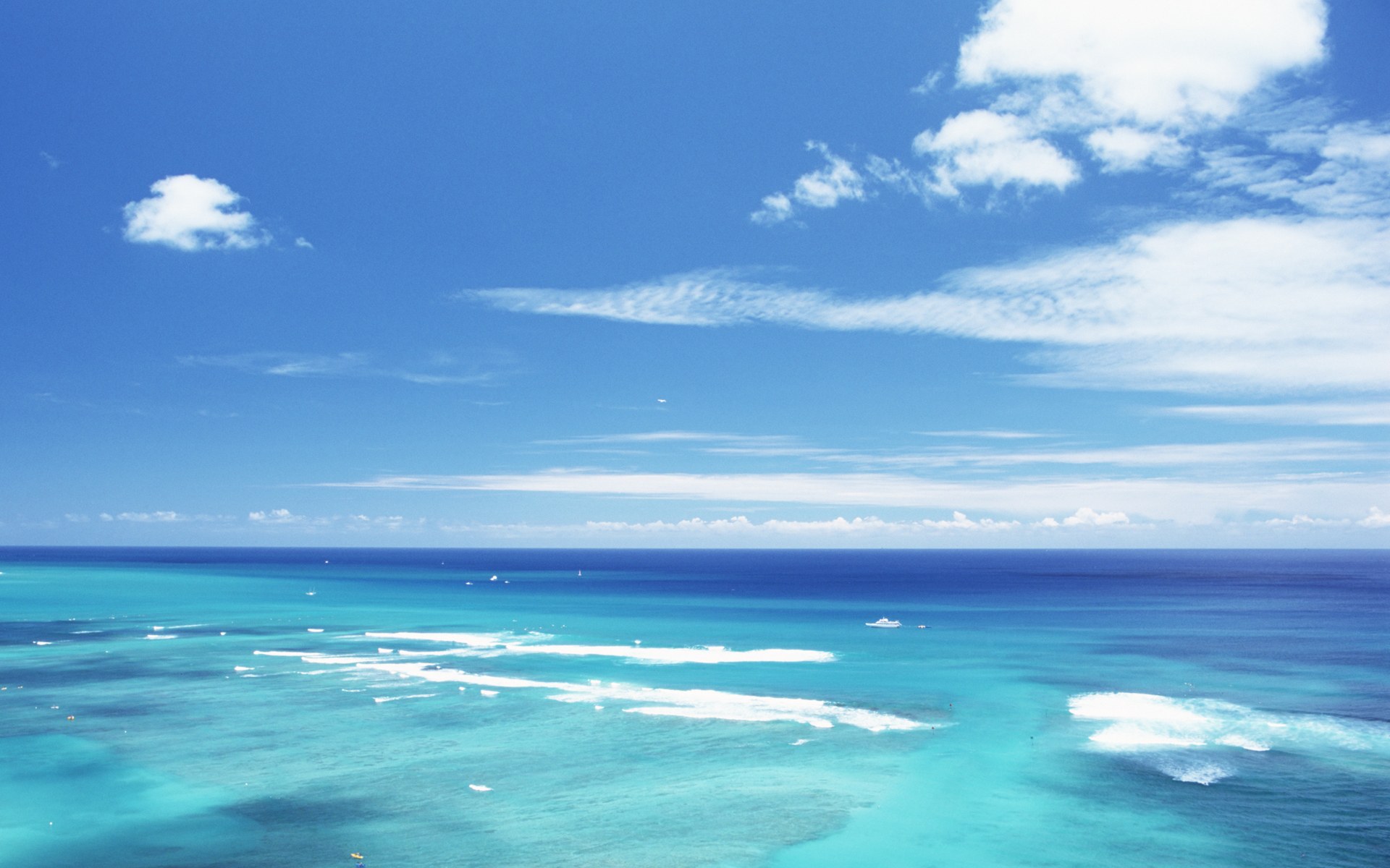 夏威夷的碧海蓝天 夏威夷海滩图片 蓝天碧海沙