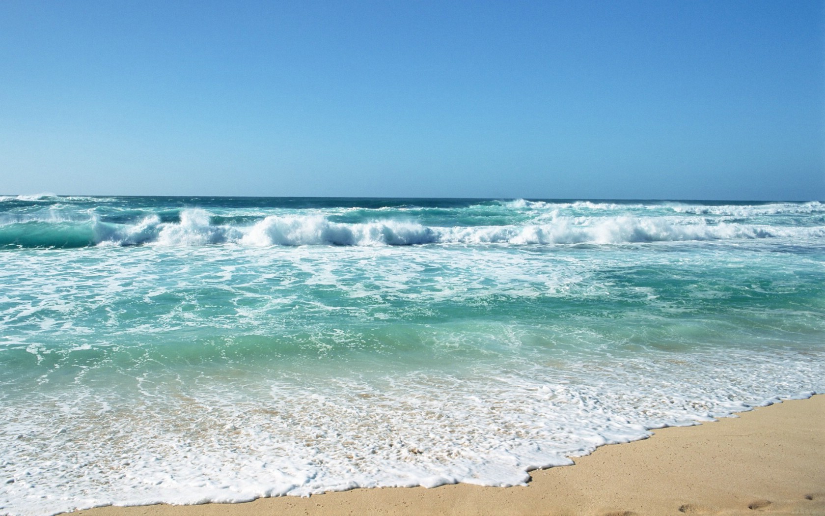 壁纸1680 1050夏威夷的碧海蓝天 hawaii 夏威夷海滩图片 清澈海水波