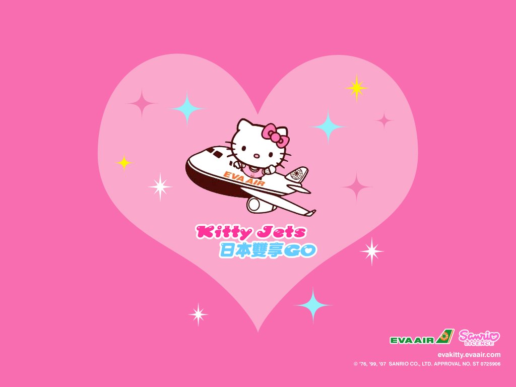 壁纸1024×768hello kitty桌面壁纸壁纸,长荣航