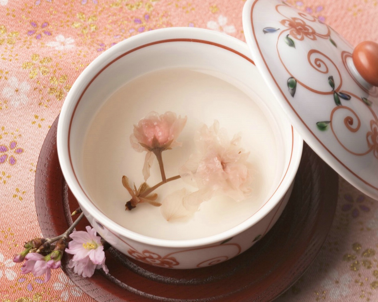日本樱茶图片 日本樱花茶壁纸