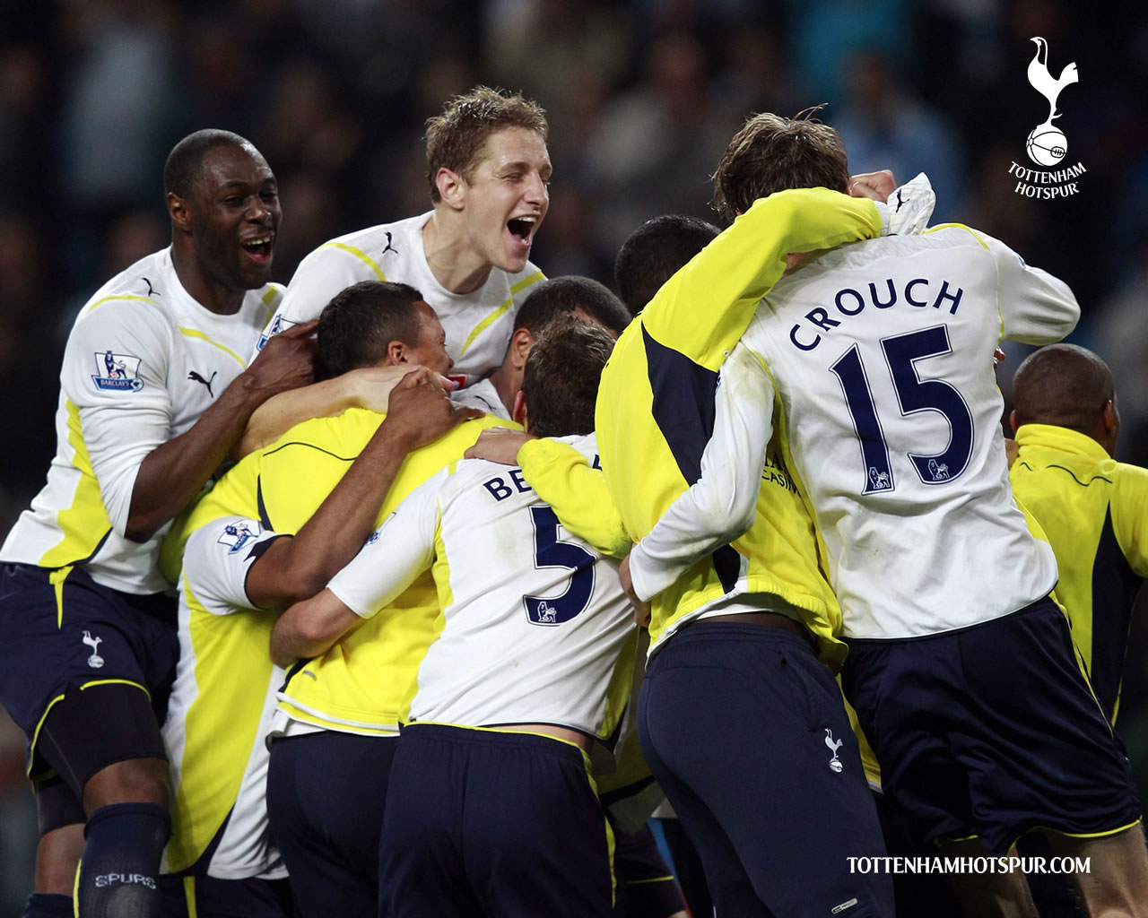 壁纸1280×1024英超 2009 10赛季 Tottenham Hotspur 热刺壁纸 Man City Celebrations桌面 ...