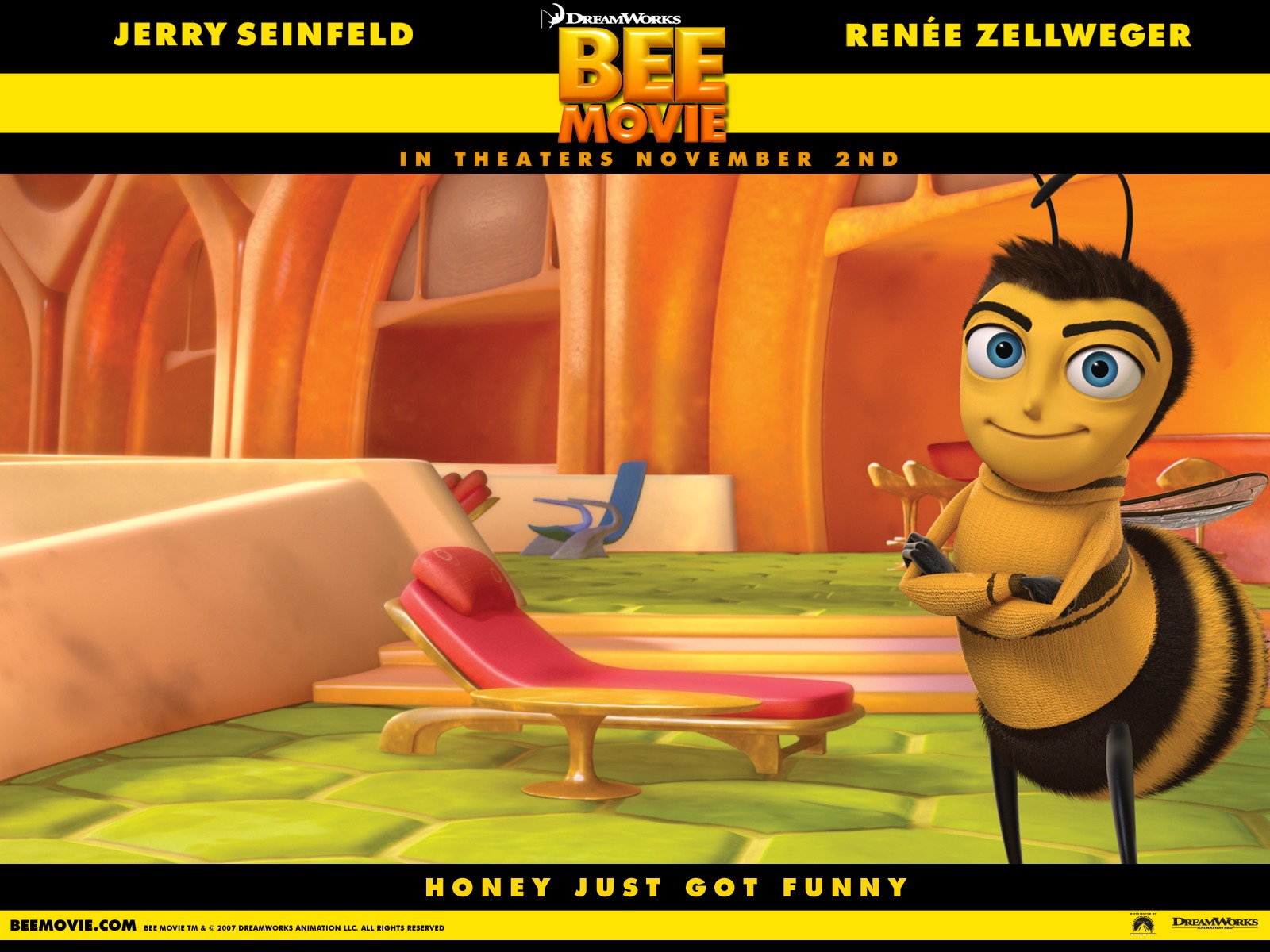 电影壁纸 蜜蜂总动员 一只小蜜蜂 Bee Movie 2