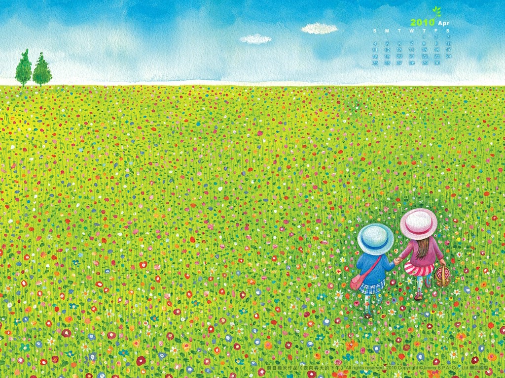 壁纸1024×768几米插画 2010年4月份月历壁纸,2010年4月份月历壁纸壁纸图片-月历壁纸-月历图片素材-桌面壁纸